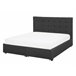 Beliani Cama com armazenamento Poliéster ROCHELLE 153x213 Cinza Escuro