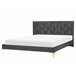 Beliani Cama Veludo LIMOUX 167x213 Azul Marino