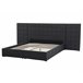 Beliani Cama com estrado Poliéster MILLAU 300x214 Cinza Escuro