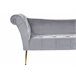Beliani Chaise longue Terciopelo NANTILLY Azul Marino