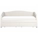 Beliani Cama com armazenamento Poliéster VITTEL 214x98 Bege