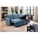 Sofá Cama Com Baú e Chaise Longue Cinza Claro