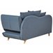 Beliani Chaise longue à direita Linho sintético MERI Azul