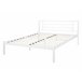 Beliani Cama com estrado Metal CUSSET 147x209 Branco
