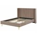 Beliani Cama com estrado Veludo VILLETTE 165x222 Azul Marino