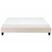 Beliani Cama com estrado Poliéster ROANNE 189x211 Bege
