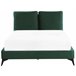 Beliani Cama Veludo MELLE 156x233 Cinza