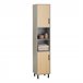 Armário de casa de banho alto com 2 portas BZR131-NG SoBuy Cinza