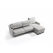 Chaise longue com cama AVA reversível 3 lugares cinza Cinza
