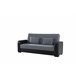 Sofá cama PRIMA  3 lugares preto cinza Preto / Cinza