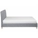 Beliani Cama com estrado Poliéster SENNEZ 175x216 Cinza Claro