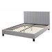Beliani Cama com estrado Poliéster POITIERS 151x215 Cinza Claro