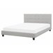 Beliani Cama Poliéster LA ROCHELLE 170x218 Cinza Claro