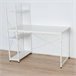Mesa de escritório contemporânea com estante 120x64 Branco