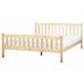 Cama Pinho GIVERNY 160 x 200 cm Castanho escuro 169x208 Branco