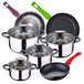 8 peças Bateria de cozinha Bateria Multicor