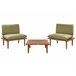 Beliani Conjunto lounge Madeira de acácia Verde