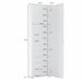 Armário multiuso com 1 porta efeito madeira Branco