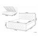 Beliani Cama com estrado Veludo AMIENS 191x217 Bege