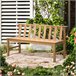 Banco de Exterior Madeira de Abeto Outsunny 144x60 Laranja
