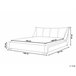 Beliani Cama com estrado Poliéster NANTES 168x237 Branco/ Bege