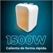 Cecotec Aquecedor cerâmico de mesa com 1500 W, função Oscilação, termóstato ajustável e 3 modos de funcionamento. Branco