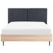 Beliani Cama com estrado Poliéster IZERNORE 167x215 Cinza Escuro