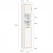 Armário alto de banho com 1 porta e 1 cesto BZR87-W SoBuy Branco