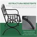 Banco de Jardim Aço e Ferro Fundido Outsunny 128x58 Preto