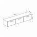 Mobiliário de TV Brønderslev aglomerado 160 Branco