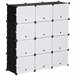 Armário Modular 12 Cubos PP e Aço HOMCOM 125 Branco