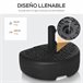 Base de Parede para Chapéu de Sol HDPE, Metal Outsunny 50x31 Preto