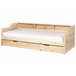 Beliani Cama com estrado Pinho EDERN 105x204 Castanho