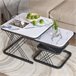 Mesa de centro, mesa de sala, mesa de sofá. 60x45 Branco/ Preto