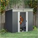 Abrigo de Jardim Aço Galvanizado Outsunny Cinza