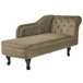 Beliani Chaise longue versão à direita Veludo NIMES Verde