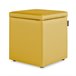 Puff Cube Arcon Leatherette Abafador marinho interno HAPPERS Mostarda