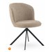 Pacote com 4 cadeiras estofadas em tweed Branco