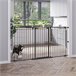 Barreira para Cães Aço e Plástico PawHut Preto