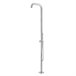 SASSARI Sined Chuveiro exterior em aço inoxidável 316L com misturadora e chuveiro manual, aço inoxidável acetinado Cinza