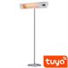 IRA INOX WIFI SINED WARM lâmpada de aquecimento exterior 2000 com kit completo de postes Cinza