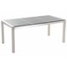 Beliani Mesa de refeição GROSSETO 90x180 Cinza Escuro