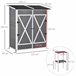 Abrigo de Jardim Madeira de Abeto Outsunny 139 Cinza