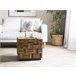 Beliani Mesa de centro GAMETI 45x45 Castanho
