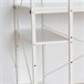 Mesa de escritório contemporânea com estante 120x64 Branco