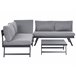 Beliani Conjunto lounge COCCORINO Cinza Escuro