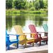 Beliani Cadeira de jardim ADIRONDACK Amarelo