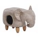 Beliani Puf animal JUMBO Cinza Claro