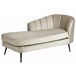 Beliani Chaise longue Veludo ALLIER Bege