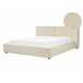 Beliani Cama com estrado Bombazine LINARDS 210x242 Bege